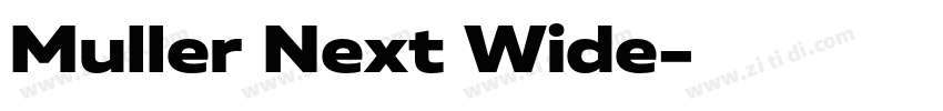 Muller Next Wide字体转换